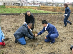 3年後のおいしいワイン完成を祈念して…。 