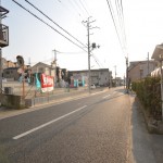 すぐそこに敷島住宅ののぼりが見えます！ 到着☆近い！