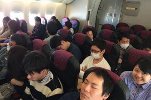 うきうきスヤスヤの飛行機内